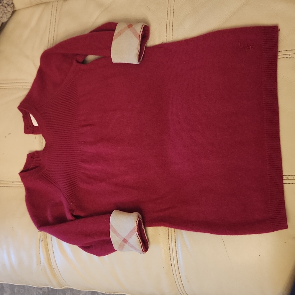 Burberry cashmere dress baby girl 12-24